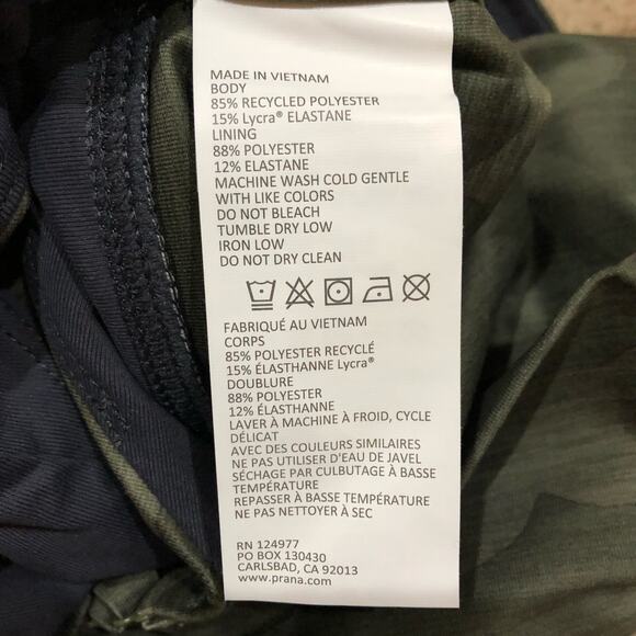 PRANA Bralette Layna Brami Bra Cami Sports Bra Size Medium Sage Camo NWT - Picture 4 of 4